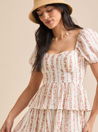 Whittney Floral Mini Dress Detail 4 - TULLABEE