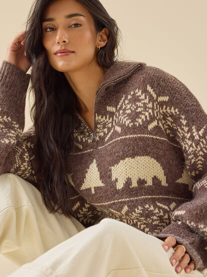 Elowen Bear Quarter Zip - TULLABEE