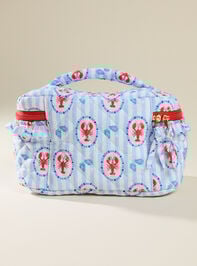 Seaside Lobster Quilted Cosmetic Bag Detail 3 - TULLABEE