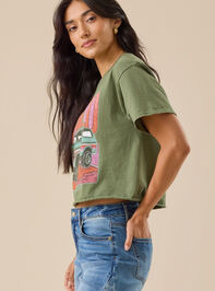 Ford Bronco Retro Cropped Tee Detail 5 - TULLABEE