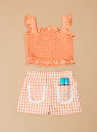 Clementine Top and Gingham Short Set - TULLABEE