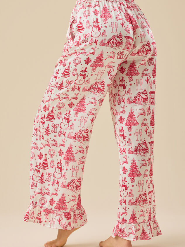 Kamila Satin Toile Sleep Pant Detail 5 - TULLABEE