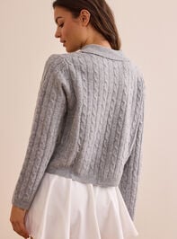 Court Crush Cable Knit Sweater Detail 4 - TULLABEE
