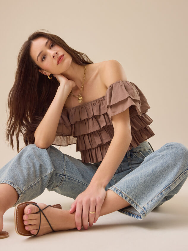 Simone Ruffle Top - TULLABEE