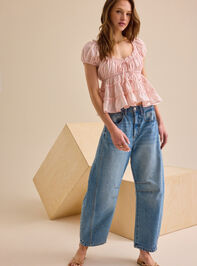 Tori Bow Embroidered Top Detail 2 - TULLABEE