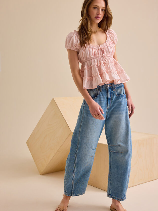 Tori Bow Embroidered Top Detail 2 - TULLABEE
