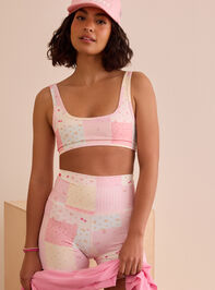 Power Stride Patchwork Sports Bra - TULLABEE