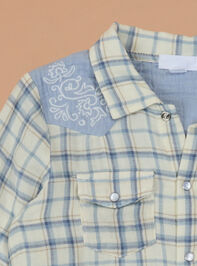Parker Plaid Polo Shirt Detail 2 - TULLABEE