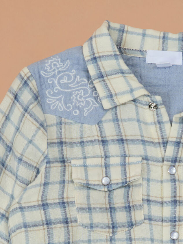 Parker Plaid Polo Shirt Detail 2 - TULLABEE
