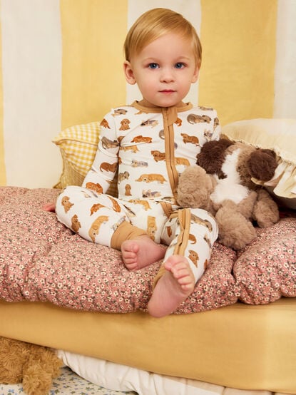 Napping Puppies Romper - TULLABEE
