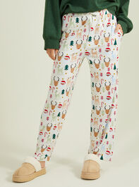 Santa Friends Adult Lounge Pants Detail 3 - TULLABEE