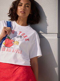 Peanuts Big Apple Boxy Tee Detail 5 - TULLABEE