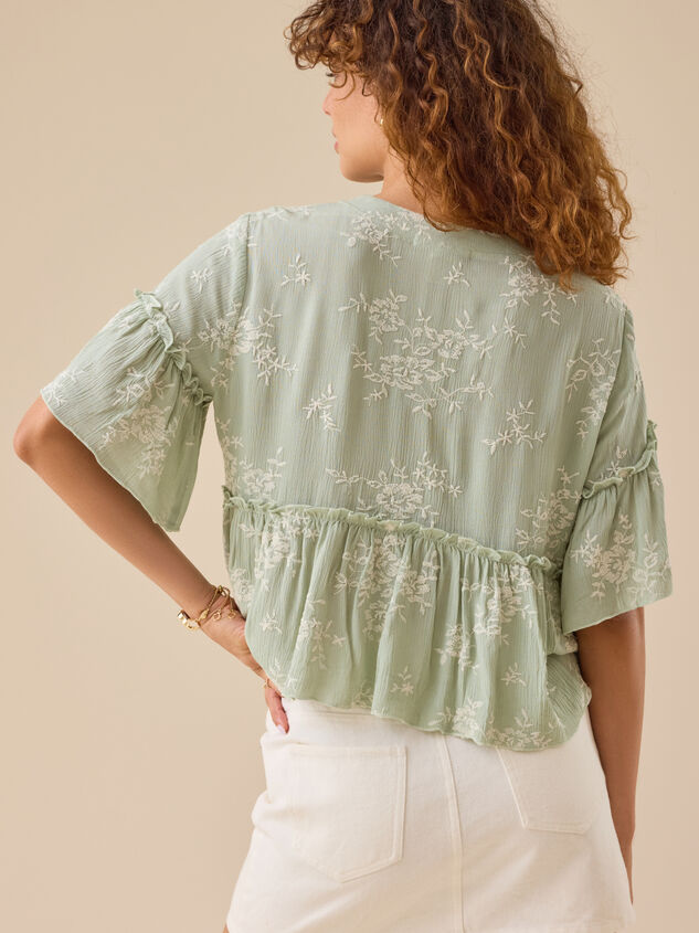 Wanda Ruffle Babydoll Top Detail 5 - TULLABEE