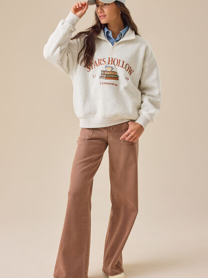 Quarter-Zip Stars Hollow Pullover - TULLABEE