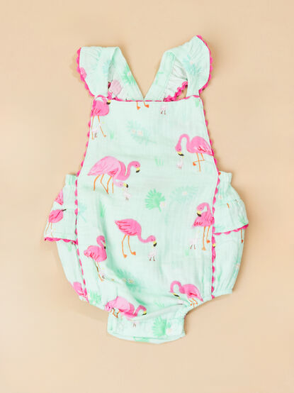 Franny Flamingos Ric Rac Bubble - TULLABEE