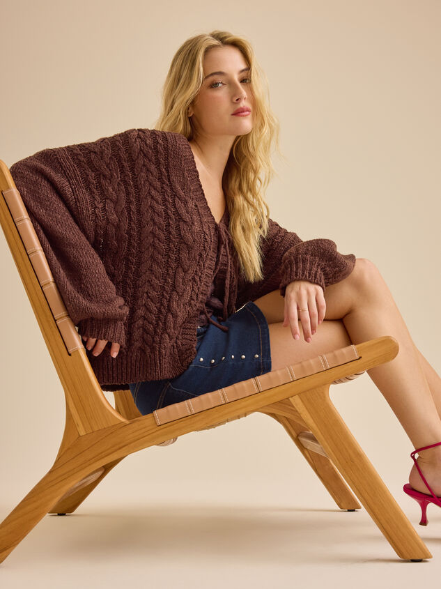 Dani Cable Tie Front Sweater - TULLABEE
