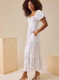 Jessy Puff Sleeve Maxi Dress Detail 3 - TULLABEE