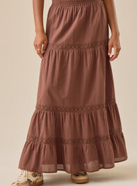 Jaycee Tiered Midi Skirt Detail 3 - TULLABEE