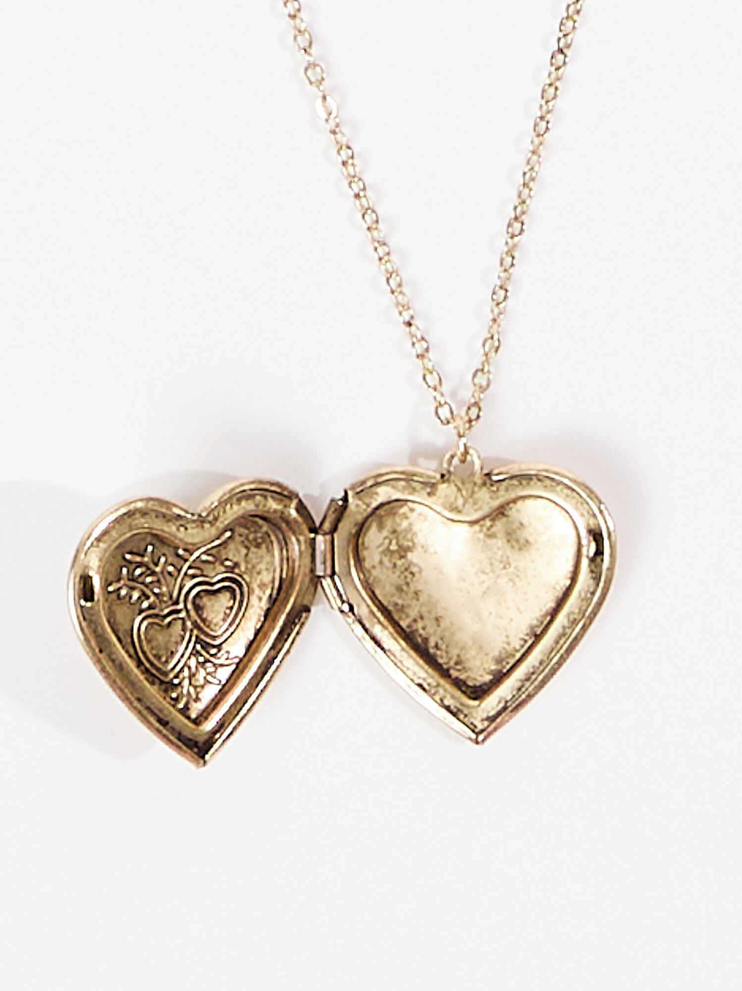 Monogram Heart Locket Necklace - J
