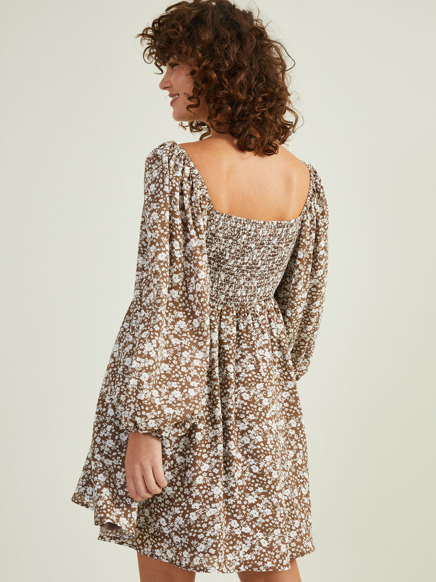 Carmine Floral Mama Dress Detail 4 - TULLABEE