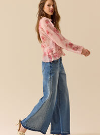 Kaia Floral Chiffon Ruffle Top Detail 3 - TULLABEE