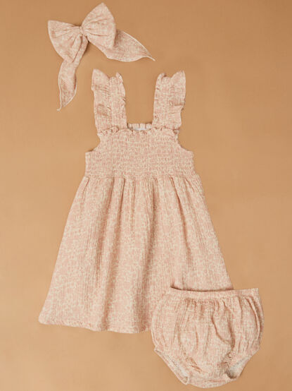 Harper Floral Dress with Bow - TULLABEE