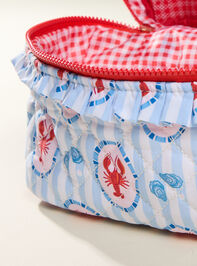 Seaside Lobster Quilted Cosmetic Bag Detail 6 - TULLABEE