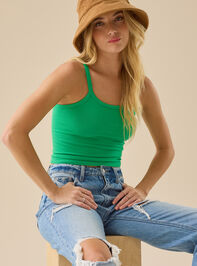 Lauren Scoop Ribbed Seamless Tank - TULLABEE