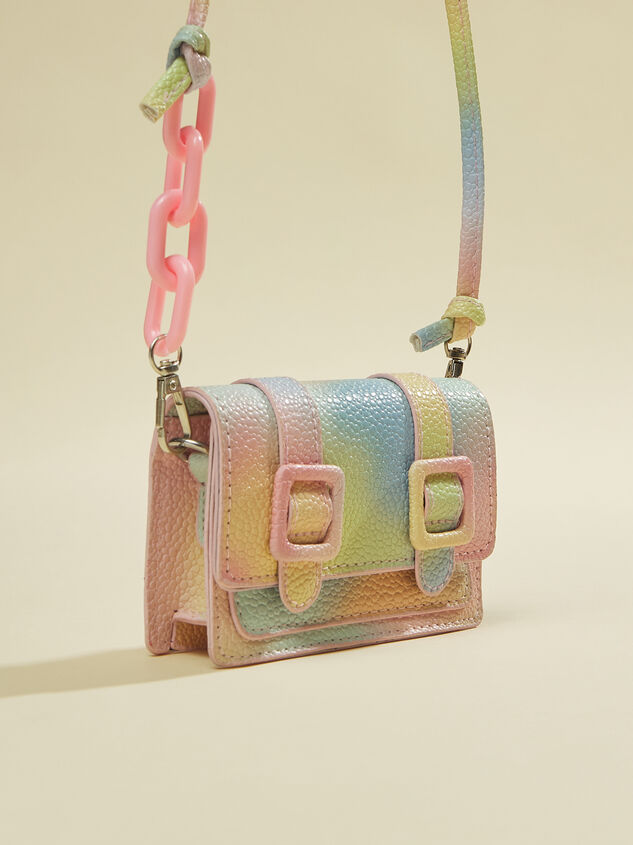 Rainbow Mini Crossbody Purse Detail 2 - TULLABEE