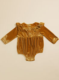Perry Velvet Ruffle Bubble by MudPie Detail 3 - TULLABEE