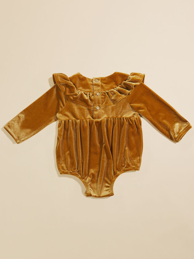 Perry Velvet Ruffle Bubble by MudPie Detail 3 - TULLABEE