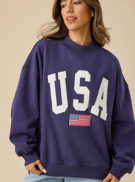 USA Embroidered Mock Neck Detail 2 - TULLABEE