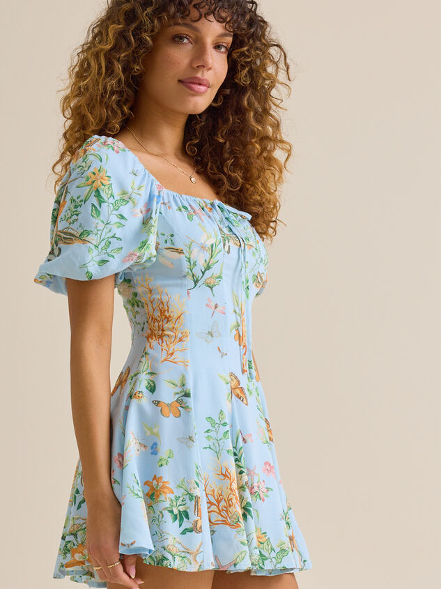 Kaia Floral Mini Dress Detail 4 - TULLABEE