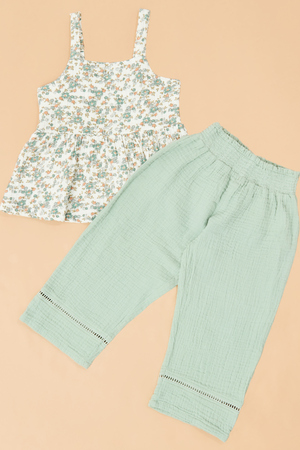 Camilla Floral Top and Pant Set - Altar'd State - 