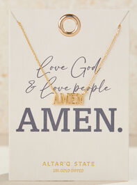 18K Gold Amen Necklace - TULLABEE