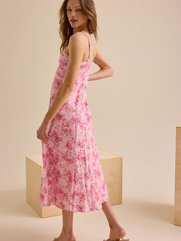 Austinly Floral Midi Dress Detail 4 - TULLABEE