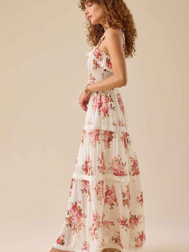 Aspen Floral Maxi Dress Detail 3 - TULLABEE
