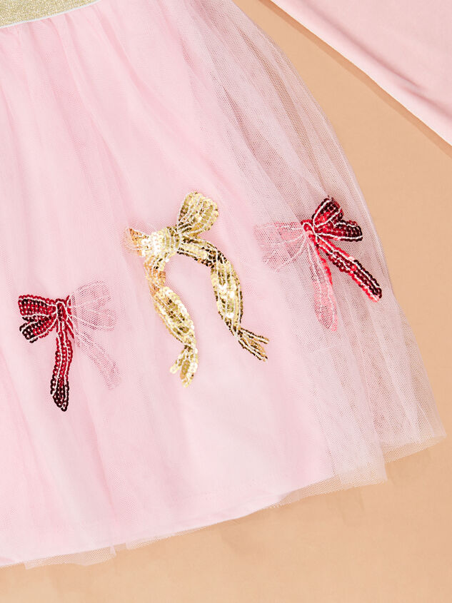 Angelica Velvet Bow Dress by Mudpie Detail 3 - TULLABEE