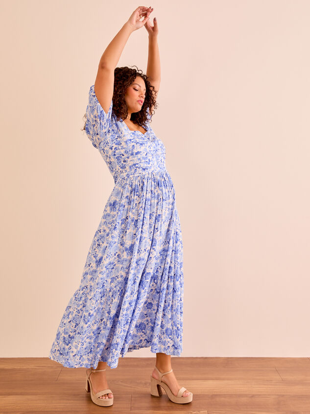 Wilow Floral Maxi Dress Detail 4 - TULLABEE