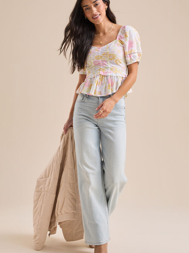 Monica Floral Babydoll Top Detail 3 - TULLABEE