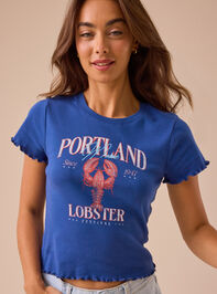 Maine Lobster Baby Tee Detail 2 - TULLABEE