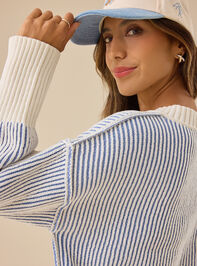 Ophelia Cropped Knit Sweater Detail 5 - TULLABEE