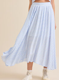 Alexis Linen Midi Skirt Detail 2 - TULLABEE