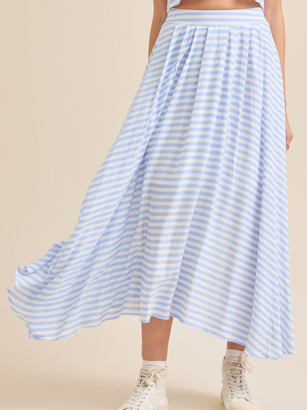 Alexis Linen Midi Skirt Detail 2 - TULLABEE