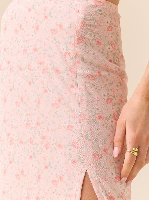 Liliette Mesh Midi Skirt Detail 2 - TULLABEE