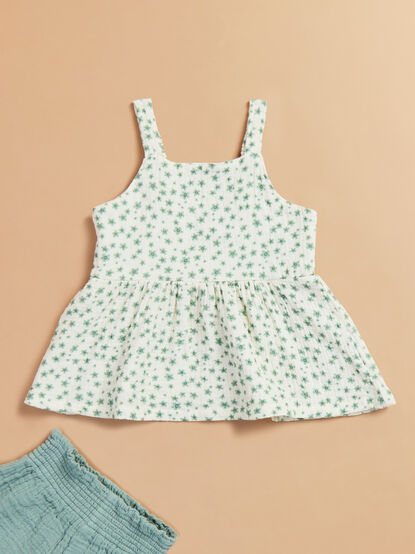 Jadeite Floral Tank Top and Pant Set - TULLABEE