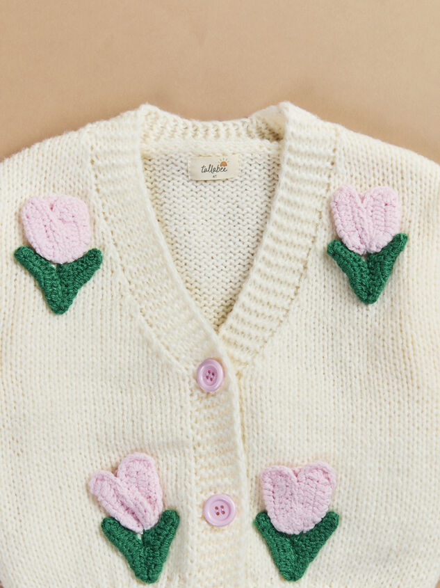 Tulips Cardigan Detail 3 - TULLABEE