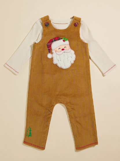 Santa Corduroy Overalls and Top Set by Mud Pie - TULLABEE
