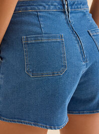 Francesca Denim Overlay Skort Detail 5 - TULLABEE