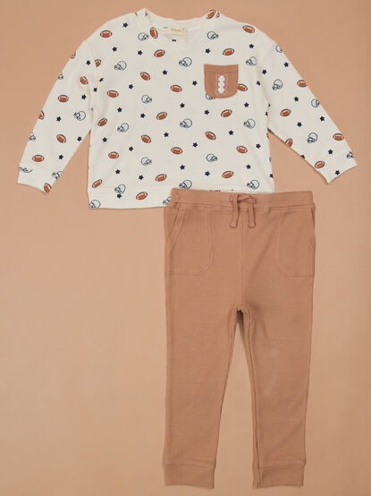 Football Star Shirt and Jogger Set - TULLABEE